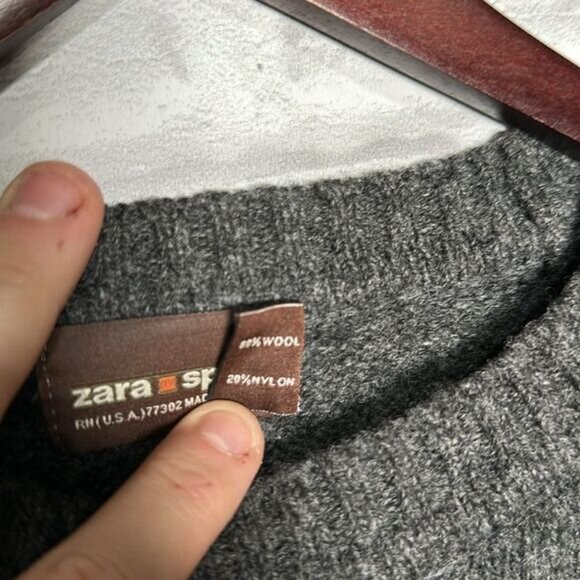 Mens Zara sport wool sweater - Picture 3 of 3